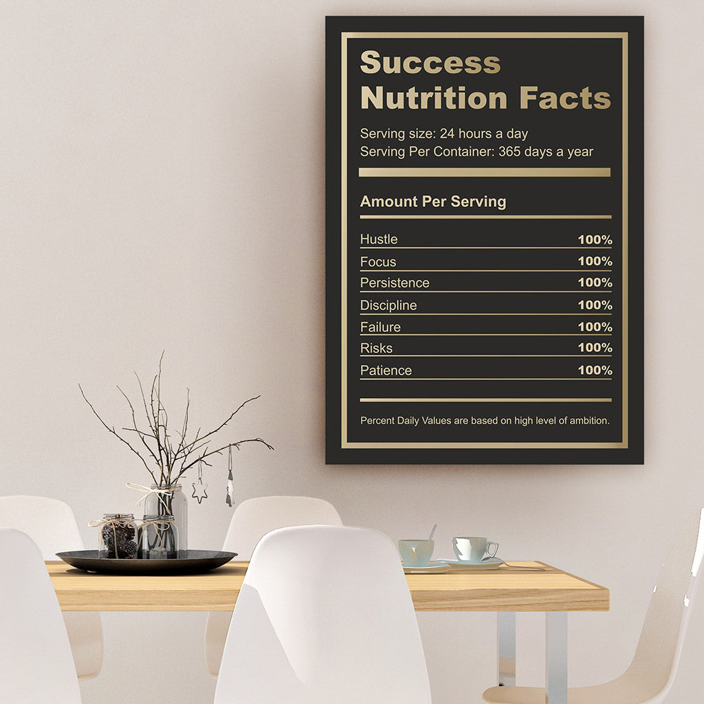 Tablou Canvas - Nutrition Facts