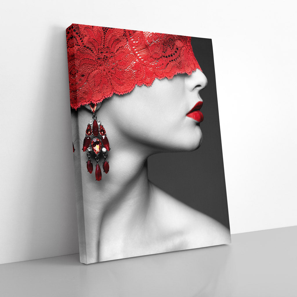 Tablou Canvas - Red Earrings
