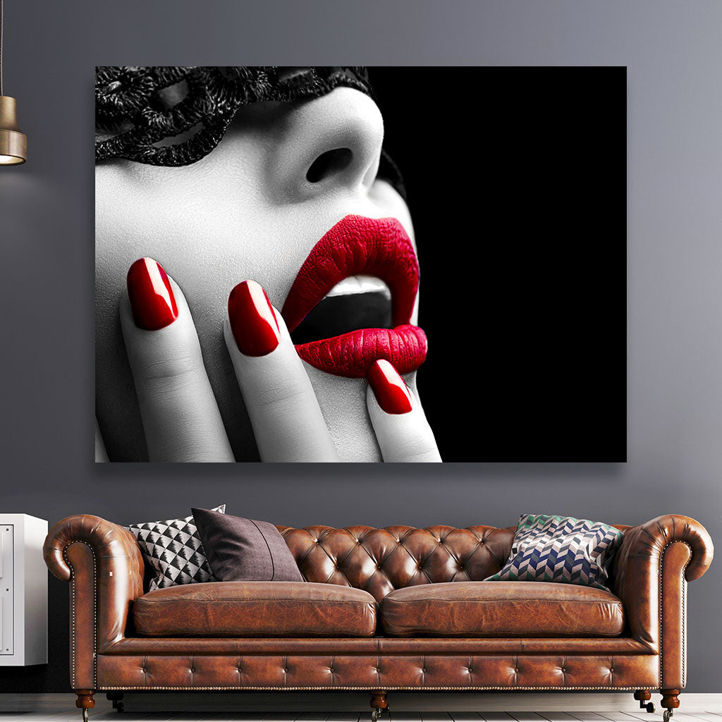 Tablou Canvas - Red lips