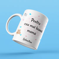 Thumbnail for Cană personalizată cu nume pentru mamă de băiat