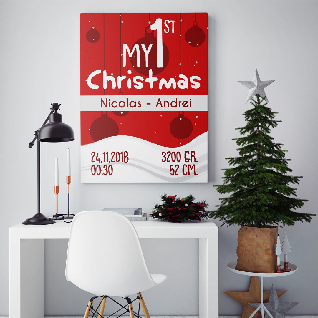 Tablou Canvas Personalizat - My First Christmas