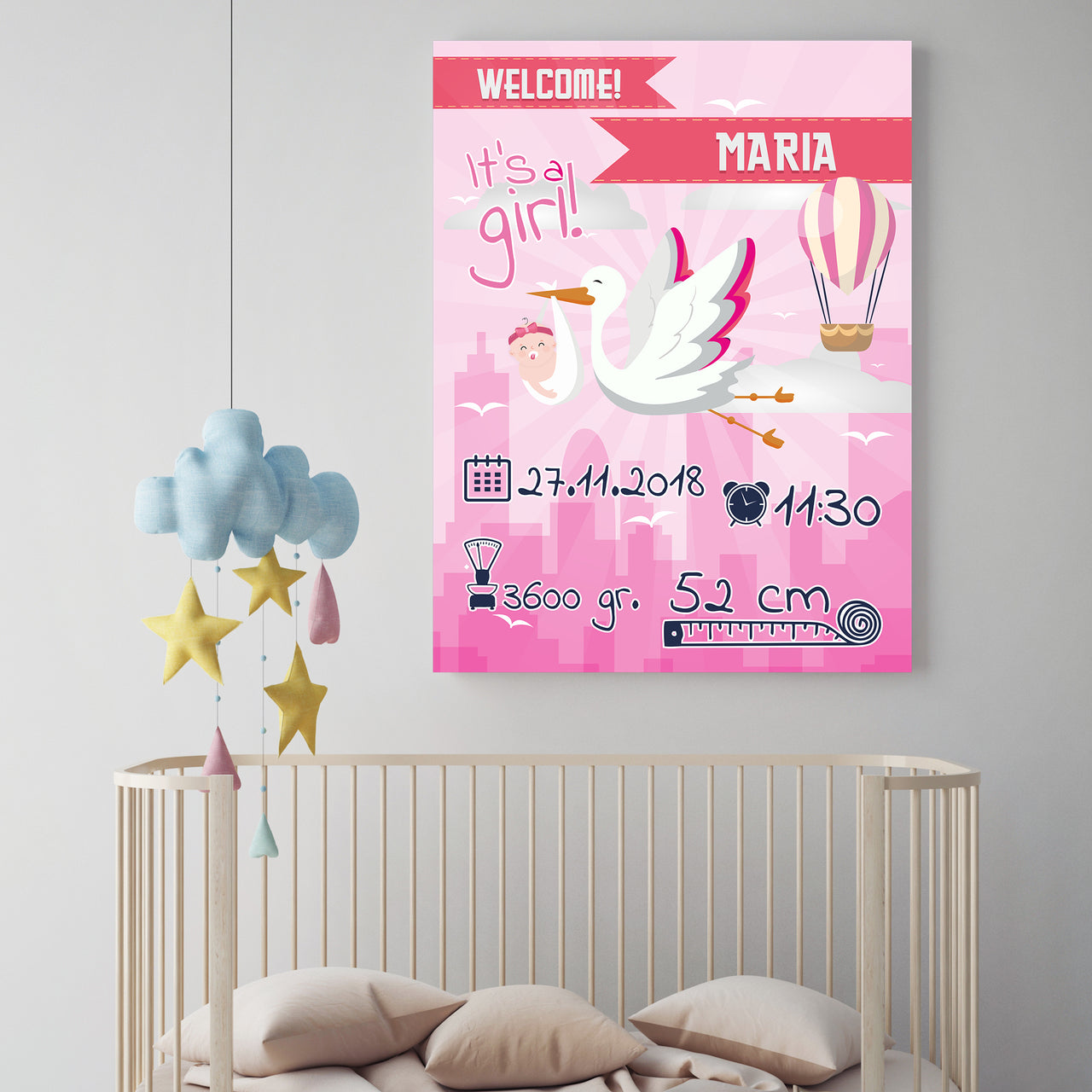 Tablou Canvas Personalizat - It's a girl