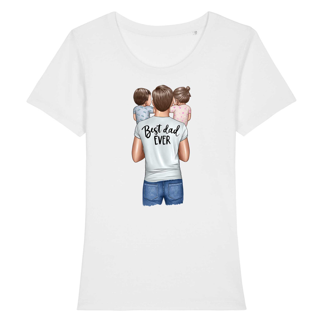Tricou Damă - Best Dad of Baby Boy and Baby Girl