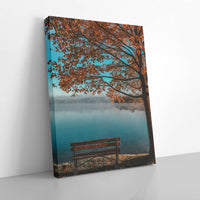 Thumbnail for Tablou Canvas - Bench by the lake