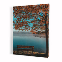 Thumbnail for Tablou Canvas - Bench by the lake