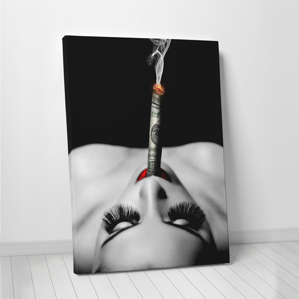 Tablou Canvas - Smoking Money