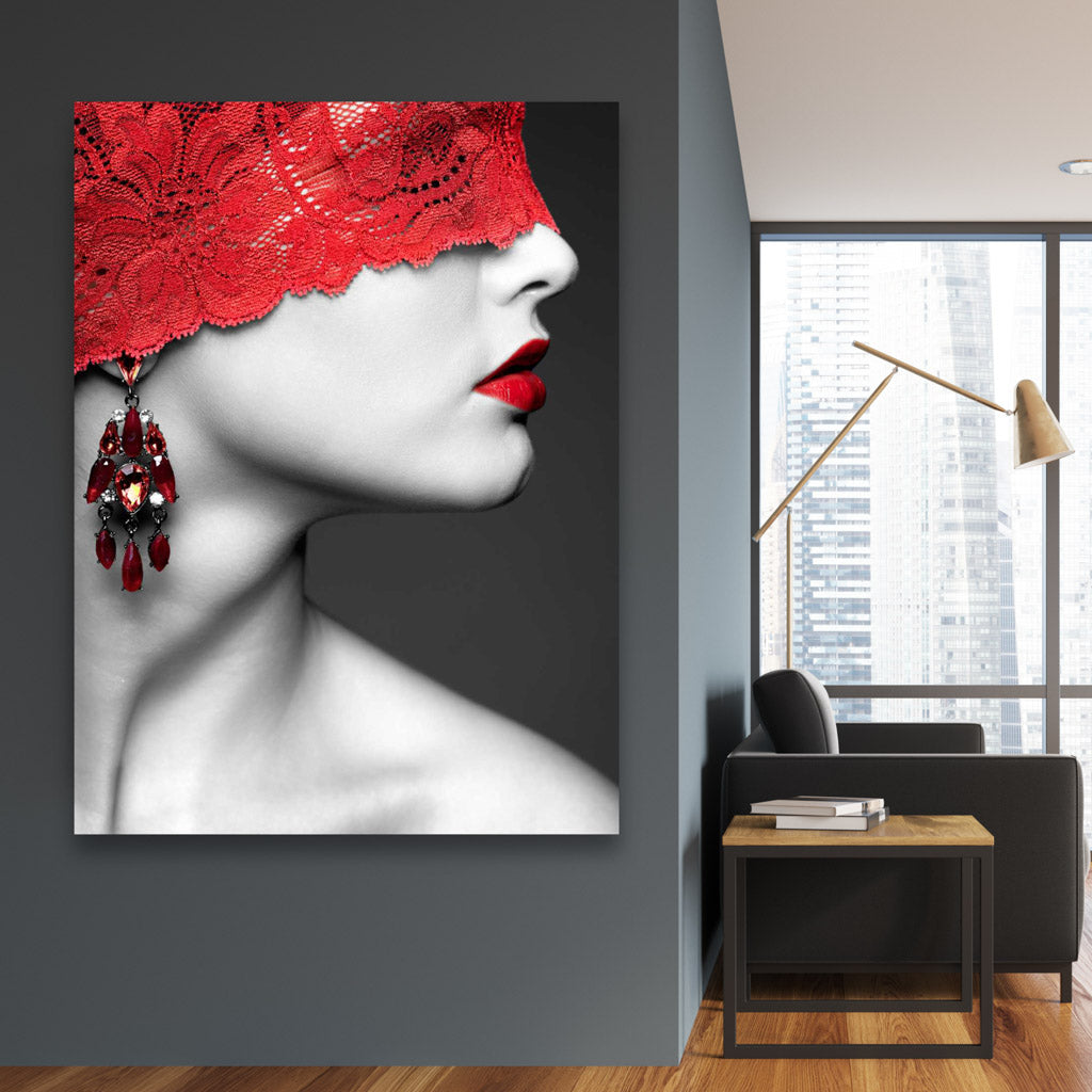 Tablou Canvas - Red Earrings
