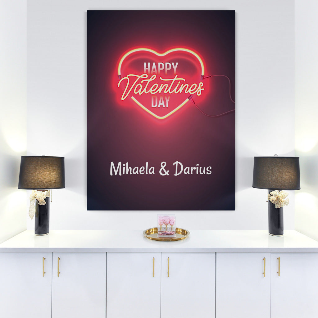 Tablou Canvas Personalizat - Happy valentine's day