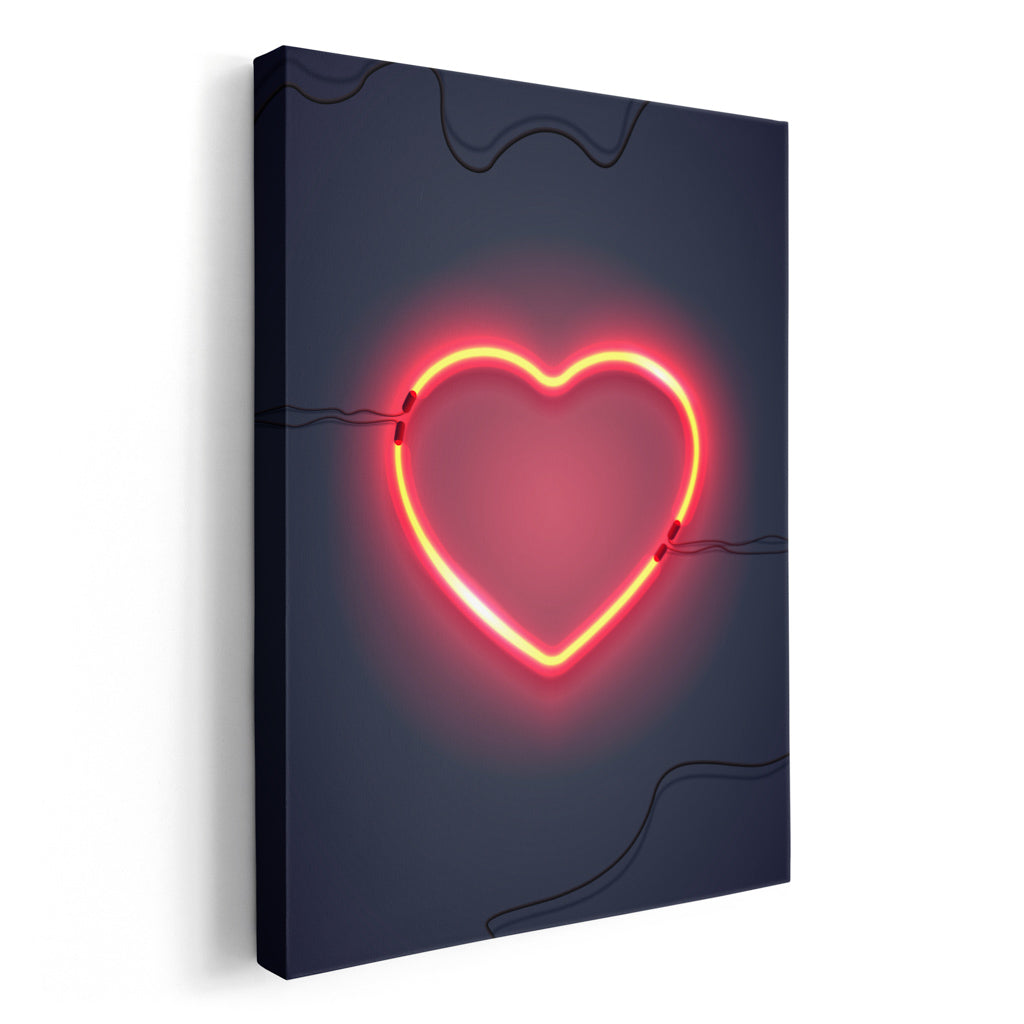 Tablou Canvas - Neon Heart