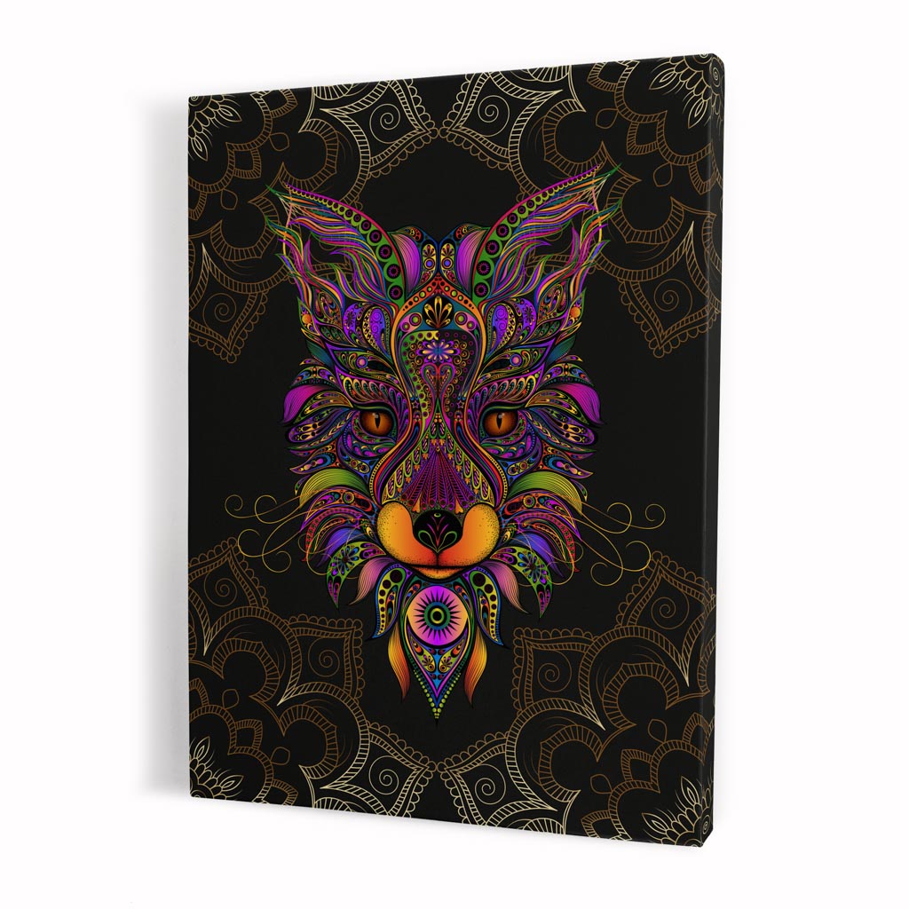 Tablou Canvas - Rainbow Wolf