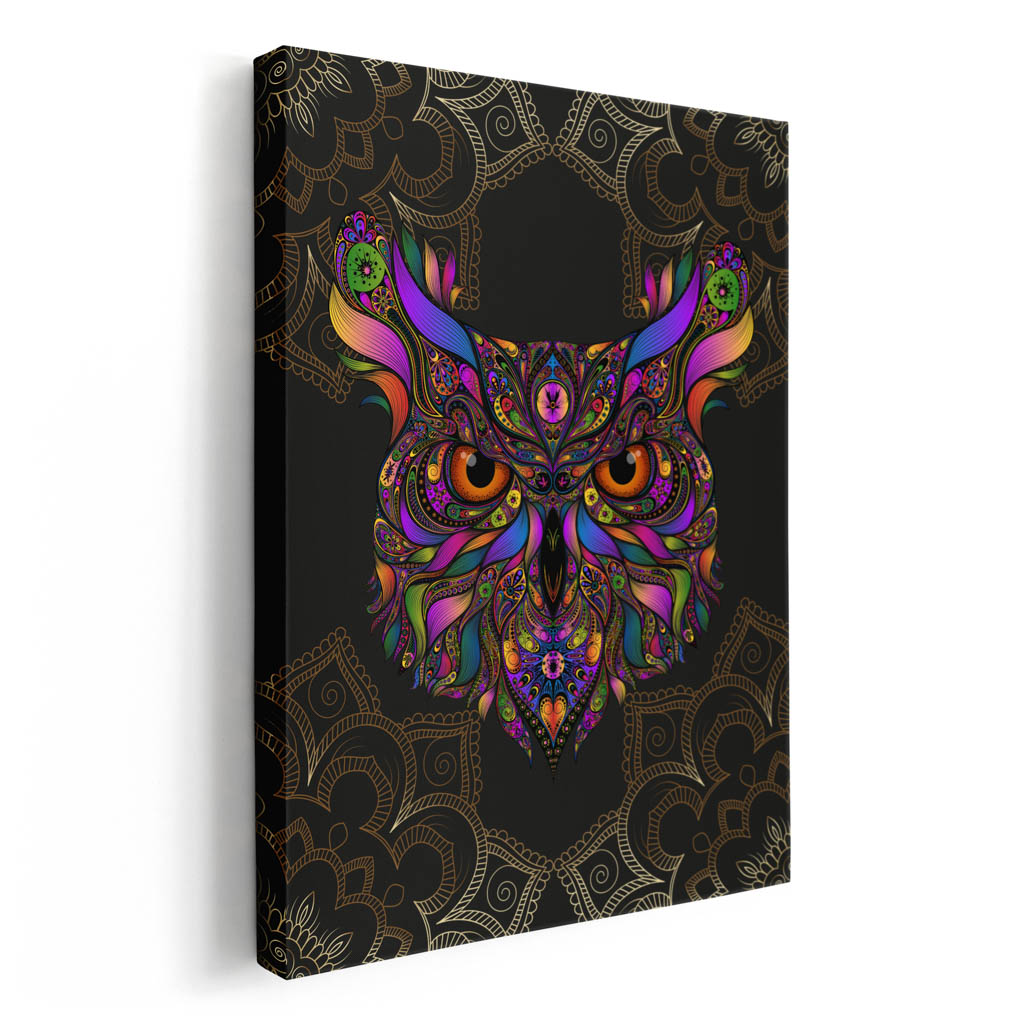 Tablou Canvas - Rainbow Owl