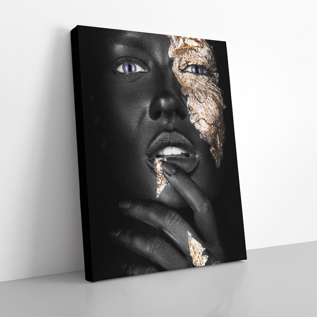 Tablou Canvas - Gold Thinking Face