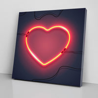 Thumbnail for Tablou Canvas Personalizat - Square neon heart
