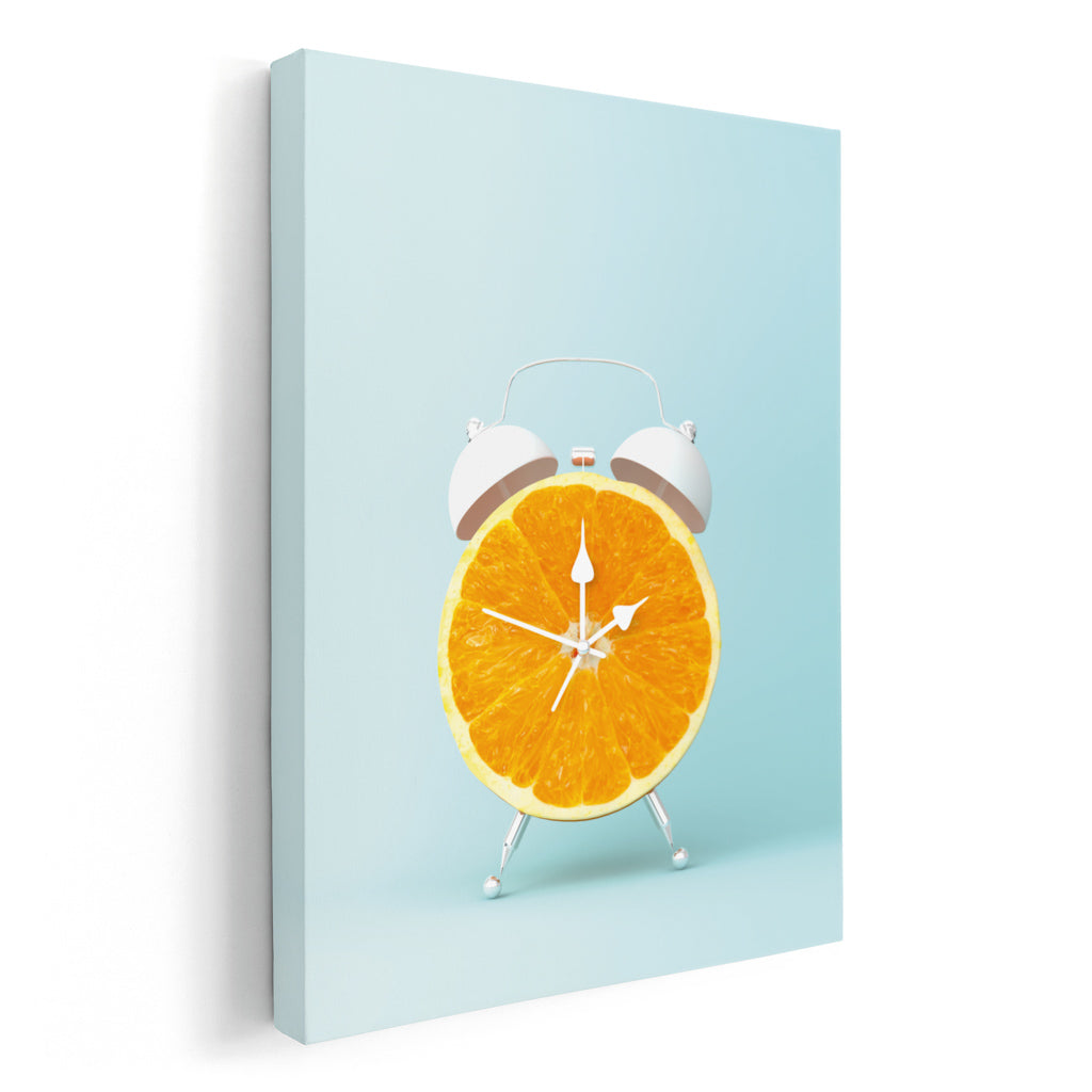 Tablou Canvas - Orange O'clock