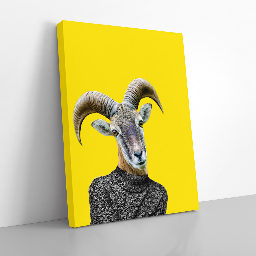 Tablou Canvas - Hippie Billy Goat