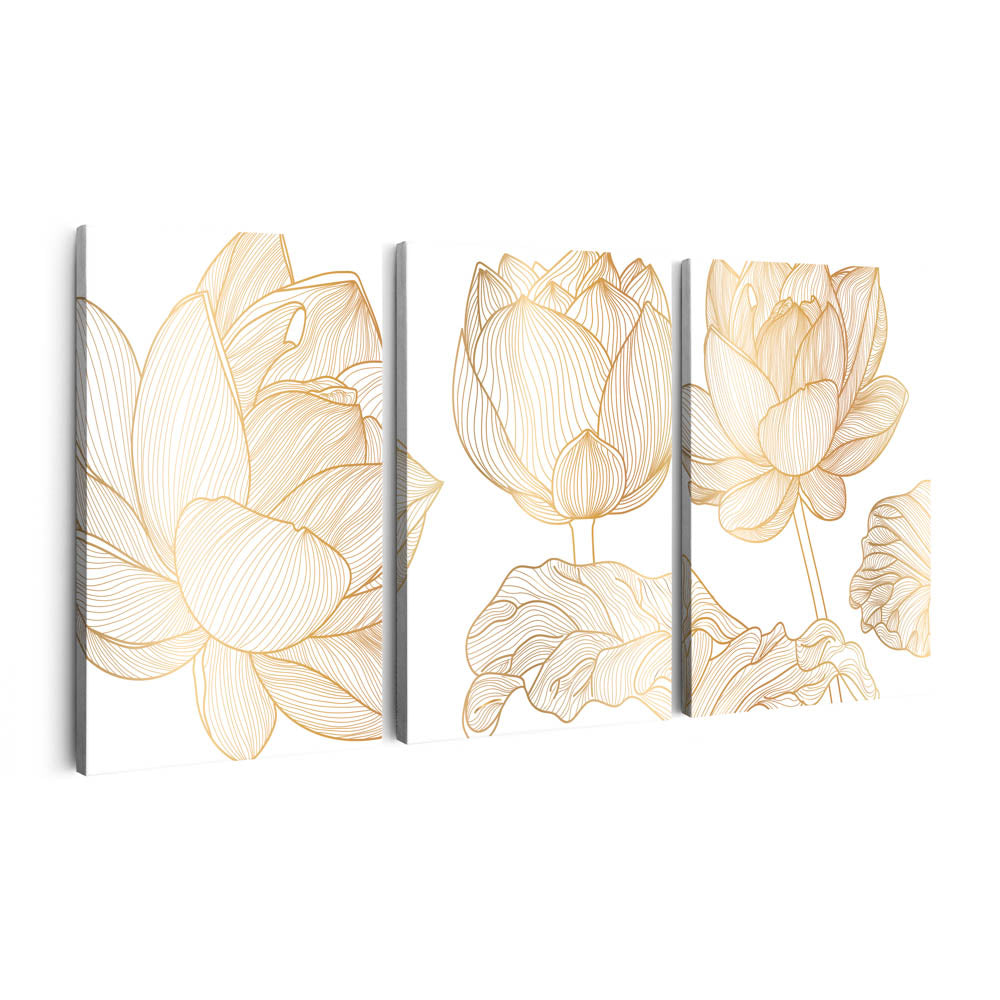 Tablou Multicanvas 3 Piese - Lotus Flower