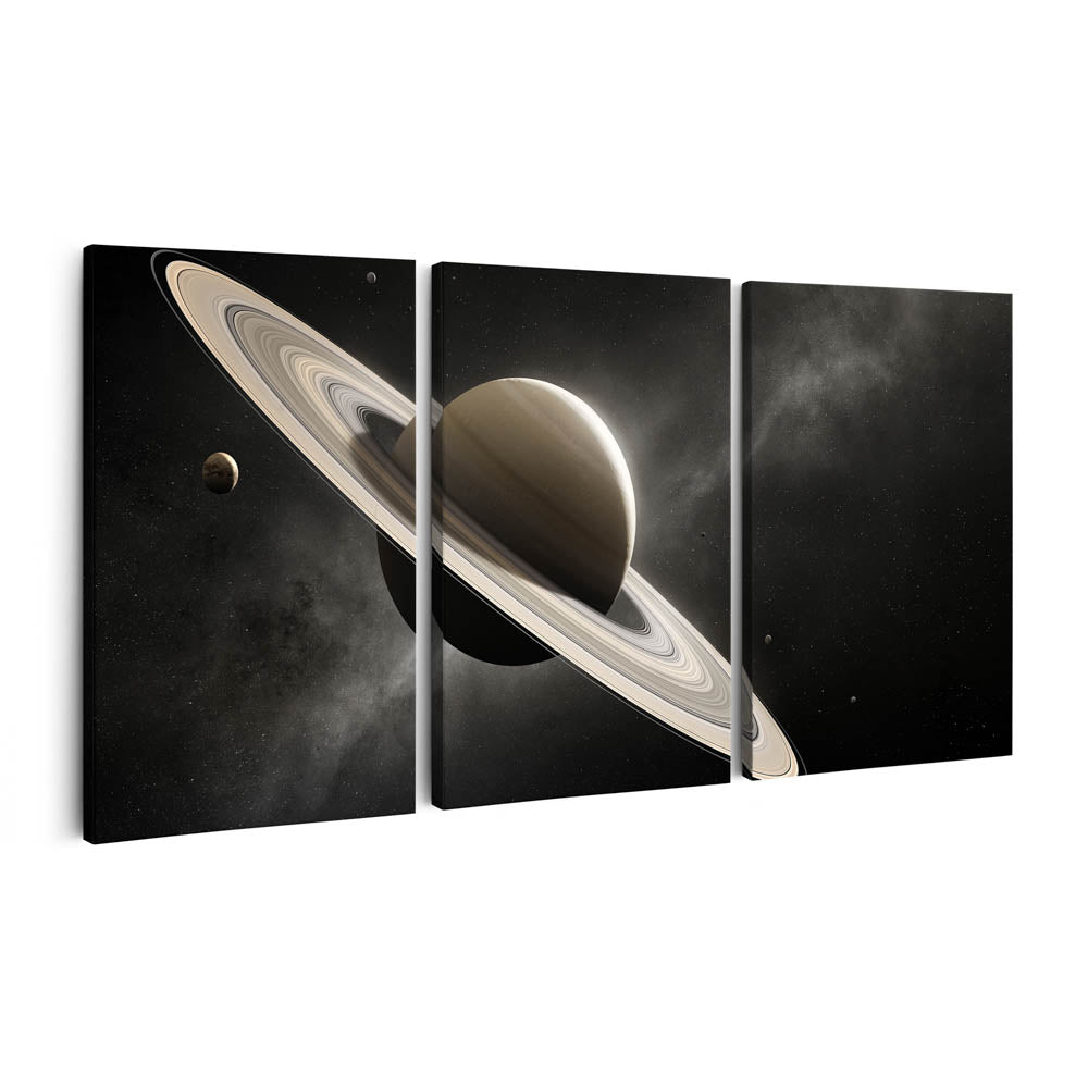 Tablou Multicanvas 3 Piese - Planet Saturn