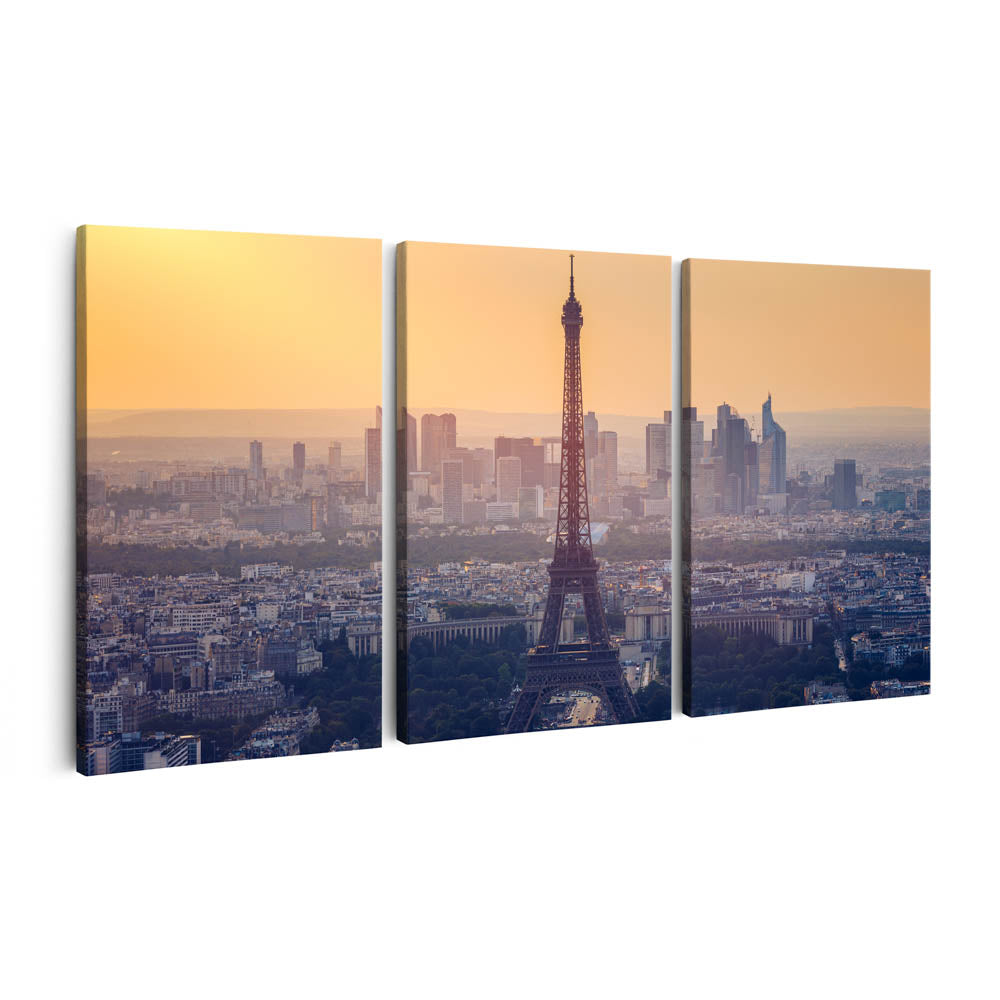 Tablou Multicanvas 3 Piese - View of Paris