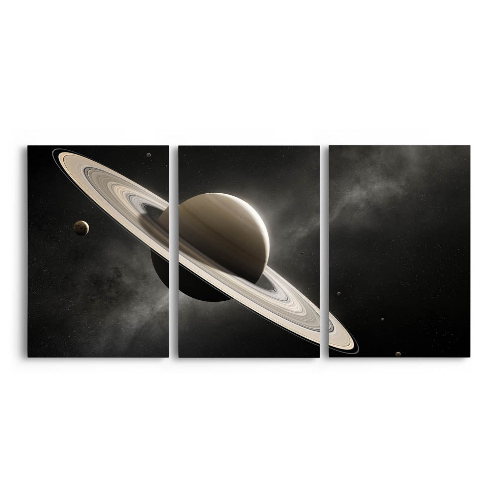 Tablou Multicanvas 3 Piese - Planet Saturn