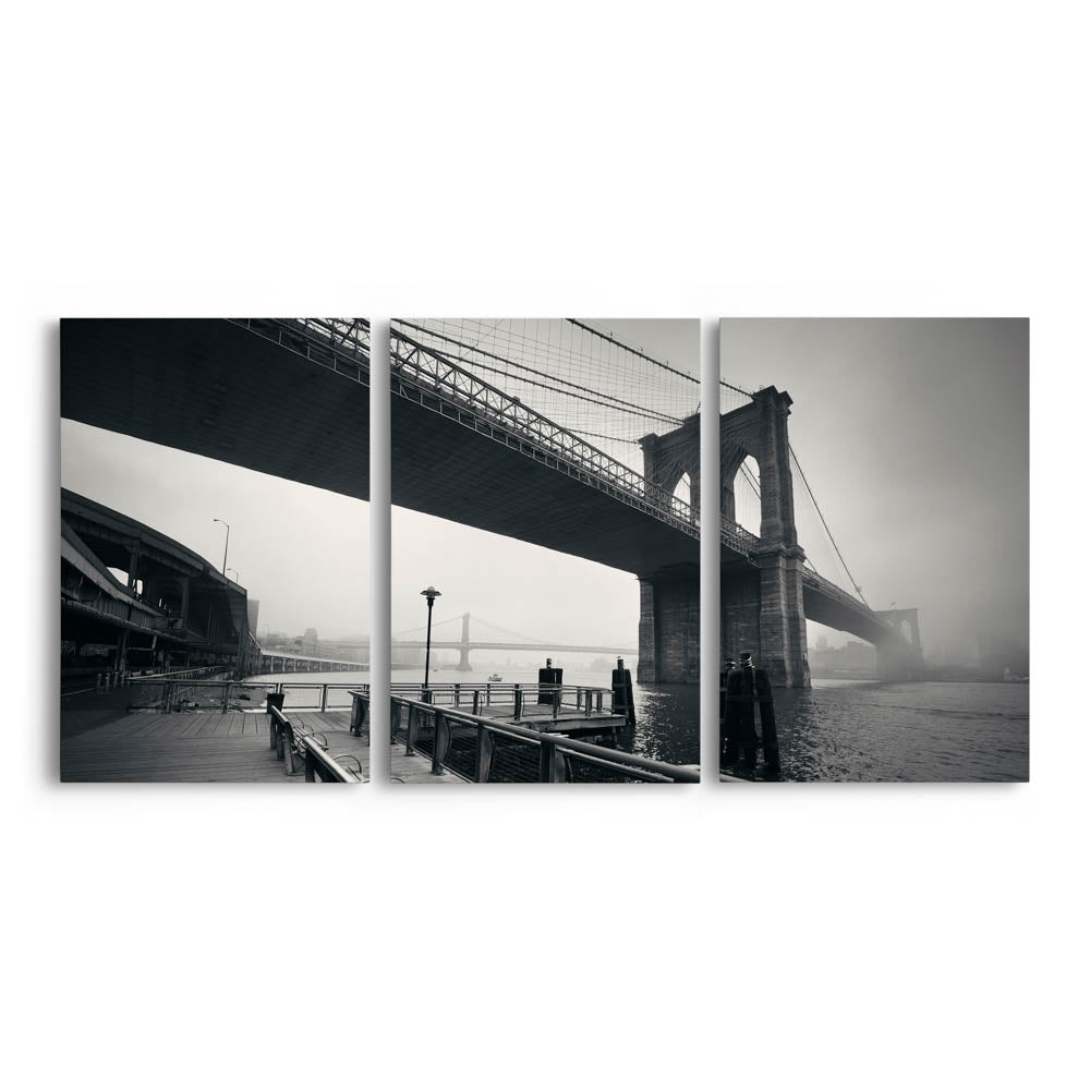 Tablou Multicanvas 3 Piese - Brooklyn Bridge