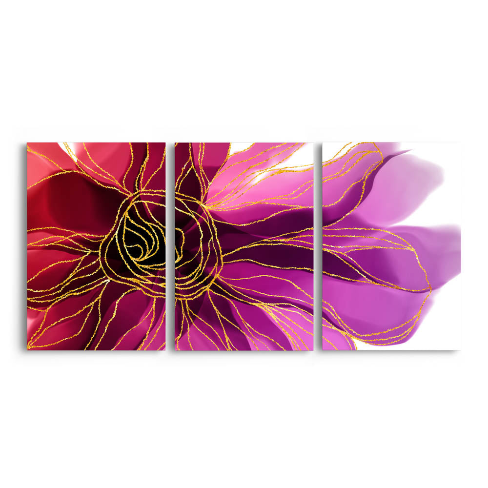 Tablou Multicanvas 3 Piese - Elegant Flower