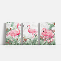 Thumbnail for Tablou Multicanvas 3 Piese - Flamingos