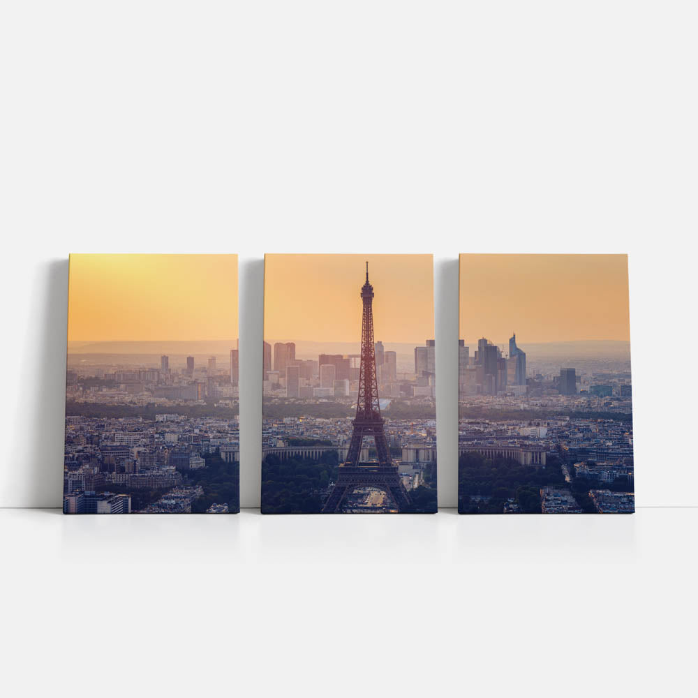 Tablou Multicanvas 3 Piese - View of Paris