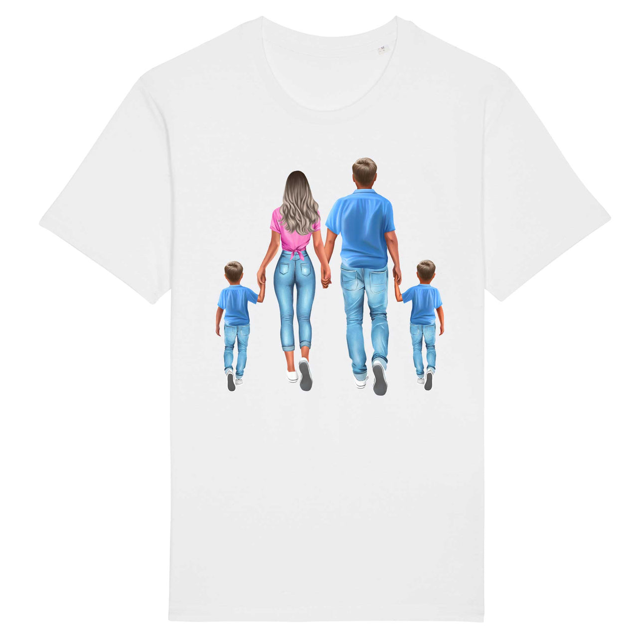 Tricou Unisex - Mamă Tată Băieţi Gemeni