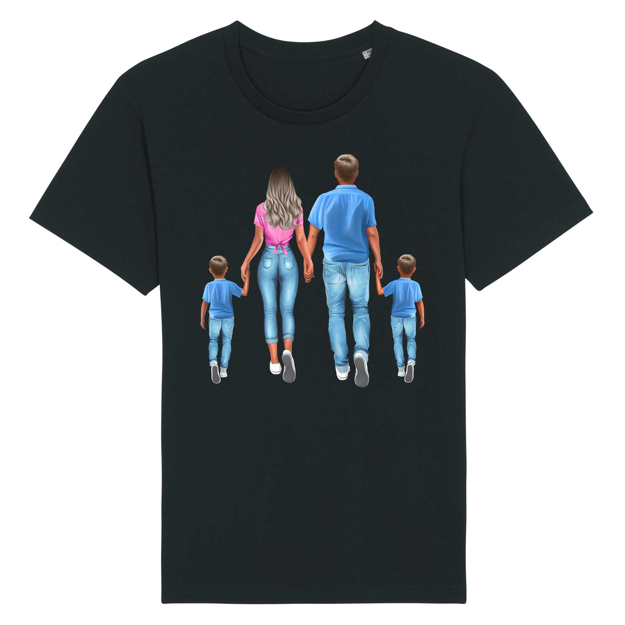 Tricou Unisex - Mamă Tată Băieţi Gemeni