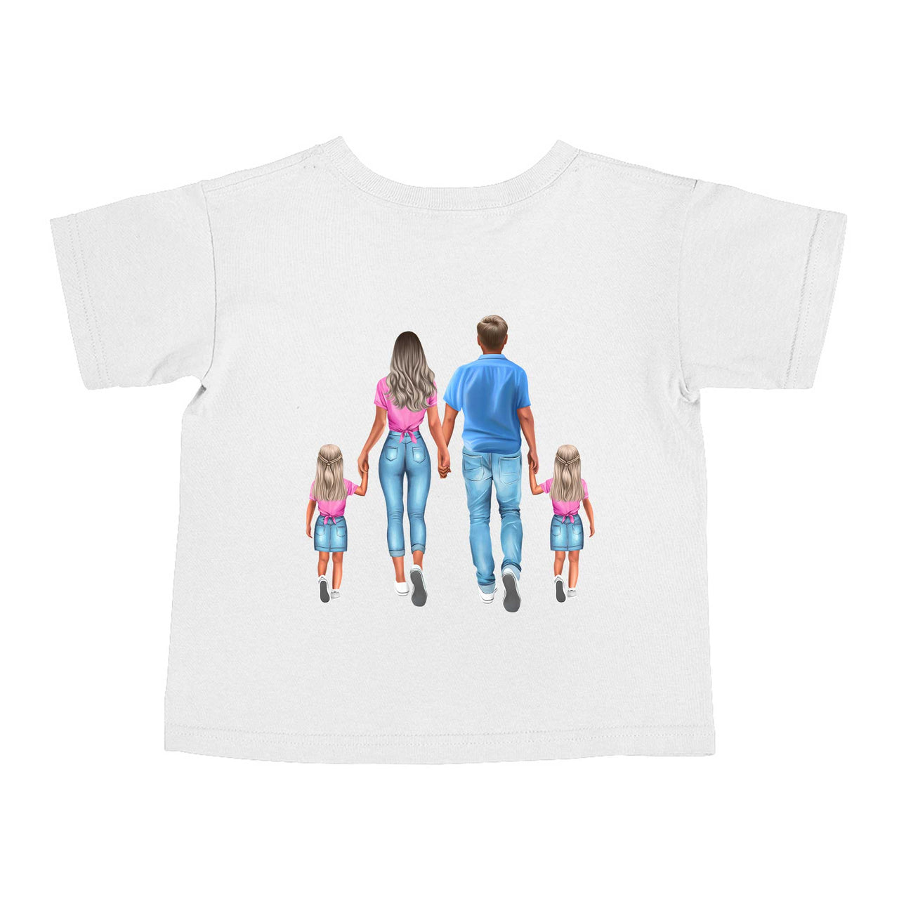 Tricou Baby Organic - Mamă Tată Fete Gemene