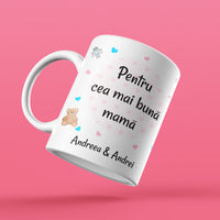 Thumbnail for Cană personalizată cu nume pentru mamă de fată şi băiat