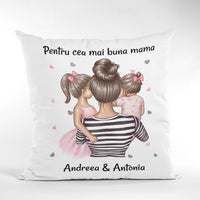 Thumbnail for Pernă personalizată cu text pentru mamă de fete