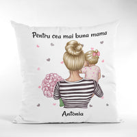Thumbnail for Pernă personalizată cu text pentru mamă de fetiţă