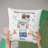 Thumbnail for Pernă personalizată cu text pentru tată de bebe